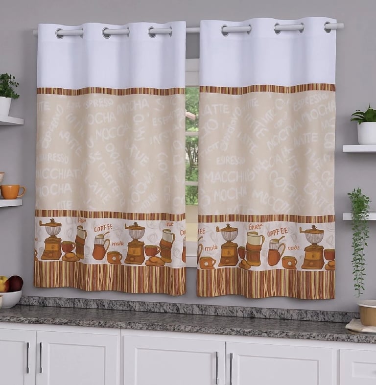 Cortina Oxford Para Cozinha Janela Vitrô