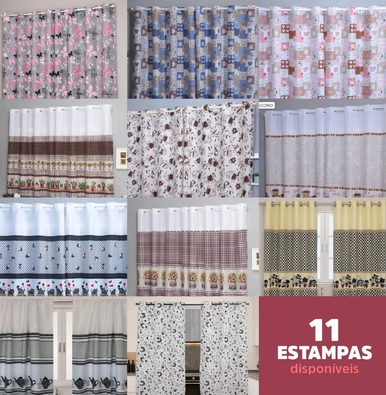 Cortina Oxford Para Cozinha Janela Vitrô