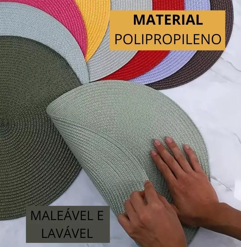 Kit 4 ou 6 Jogo Americano Souplast Redondo