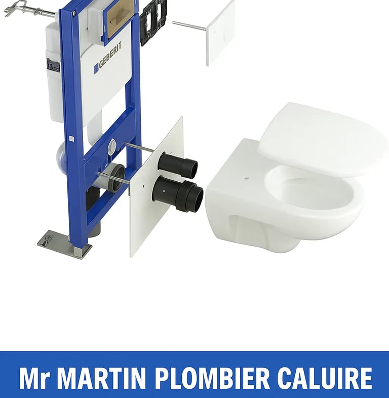 plomberie installation bati support remplacement chasse toilette wc suspendu caluire 69300