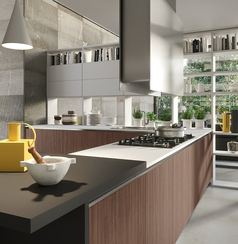 cuisine bois et blanche