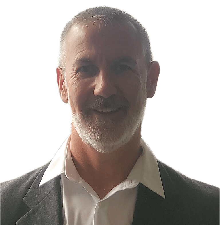 a man with a beard and a white shirt