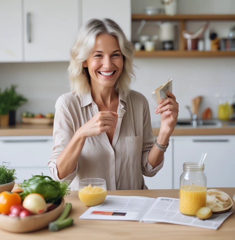 A jar filled with a chunky, golden vegetable mixture with seeds, possibly pickled or preserved, is opened. A spoon is lifting a portion of this mixture, showcasing its texture and ingredients. The background features more jars, suggesting a kitchen or food storage environment.