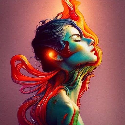 a woman with a pain drawing illustration by feel good stories fun