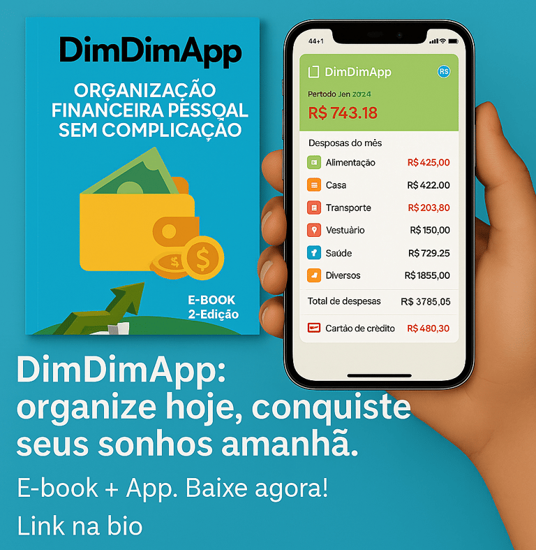 E-book e aplicativo para controle financeiro pessoal.