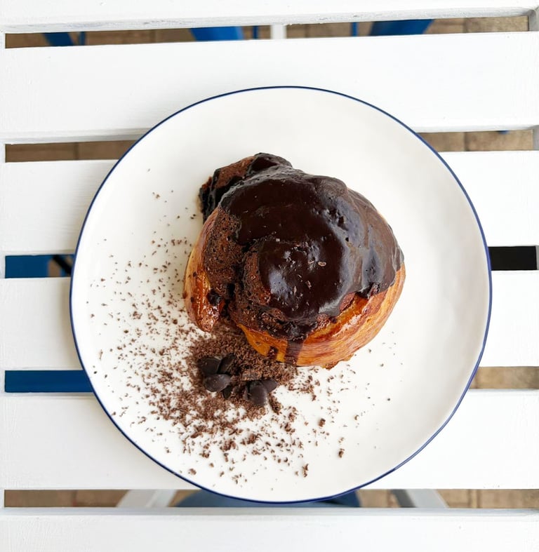 Triple Chocolate Fudge Scroll by Patisserie BLEU in Leeming Perth.