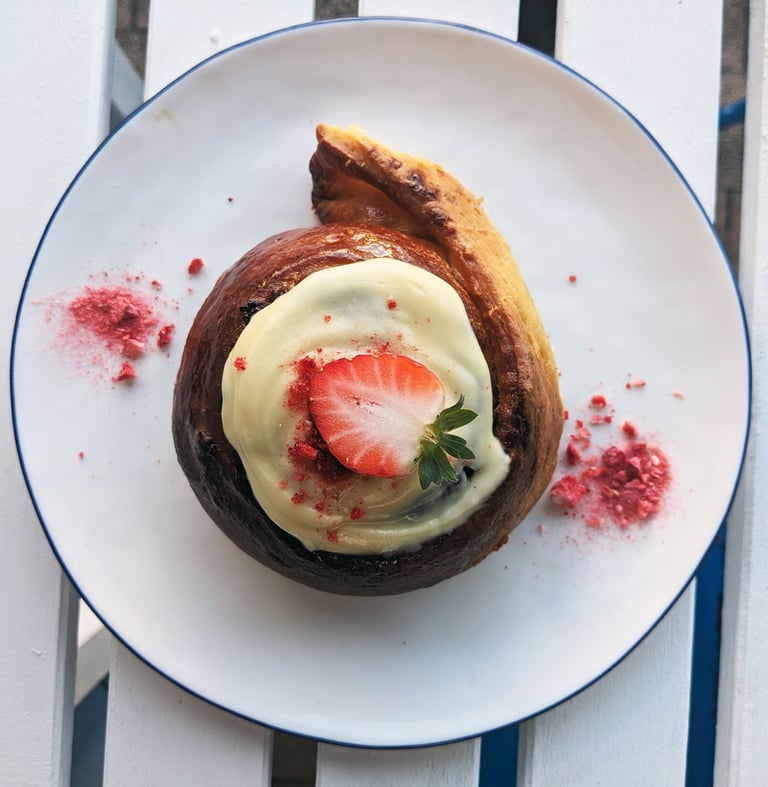 Strawberry Shortcake Scroll by Patisserie BLEU in Leeming Perth.