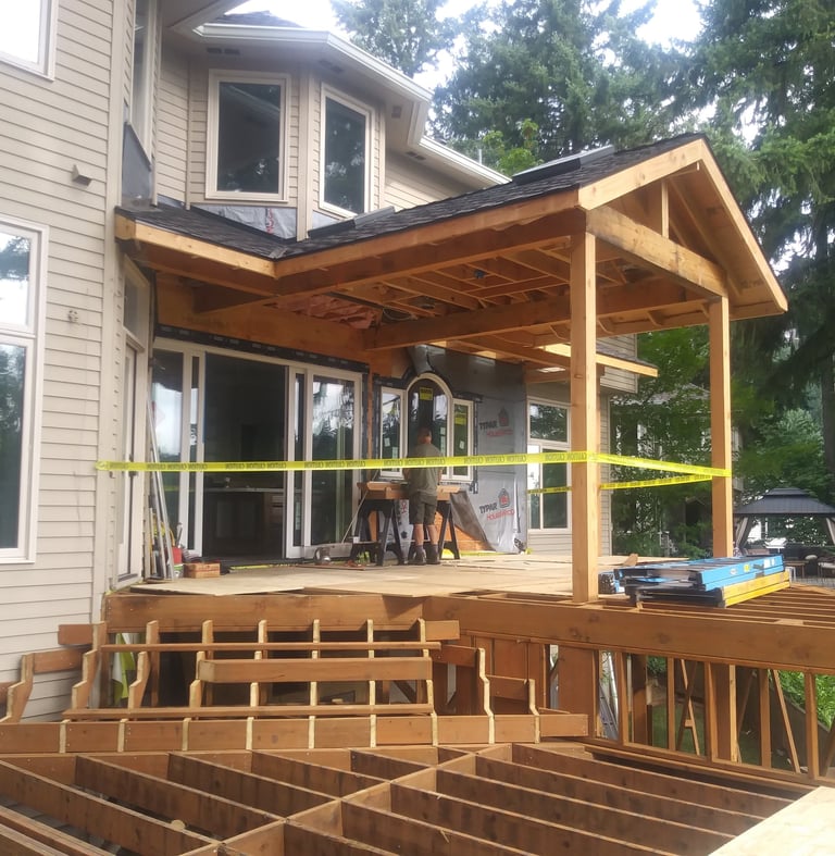 covered deck framing