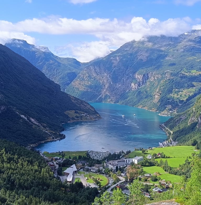 Norwegia, widok na Geirangerfiord