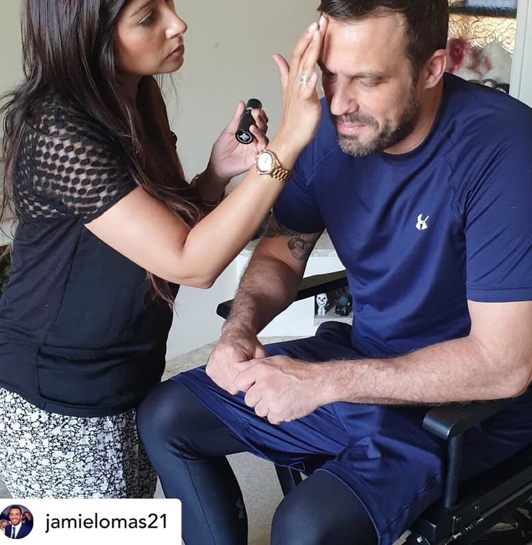 a male actor in a makeup chair is getting a makeover for a film