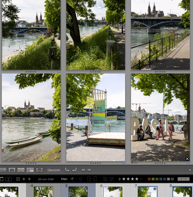 Bildansicht mit Basel-Motiv im Programmfenster – Beispiel aus dem Kurs Datenbankhandling