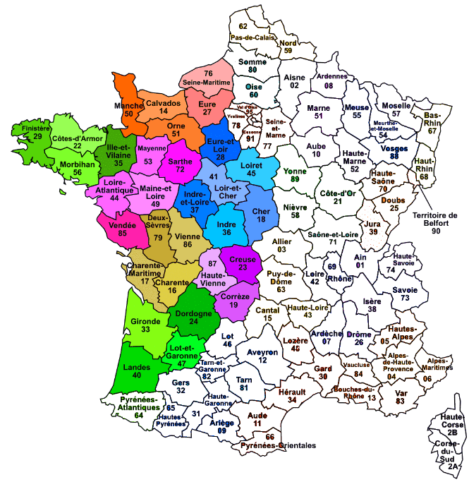 Notre zone d'intervention en France