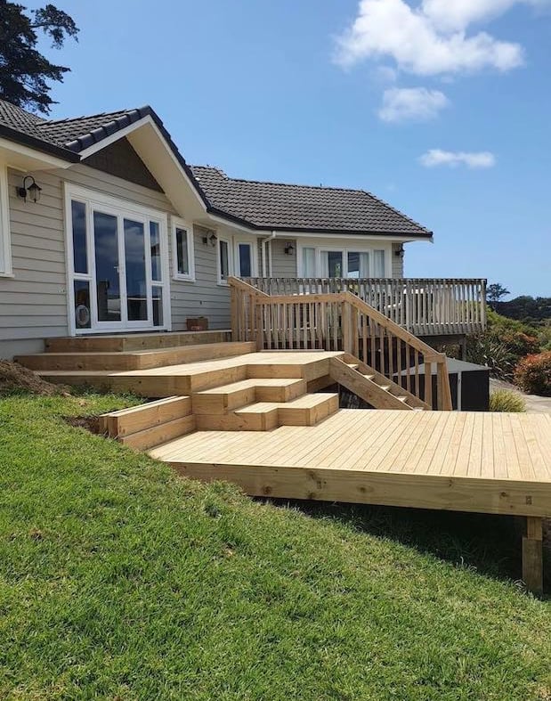 House renovation with deck