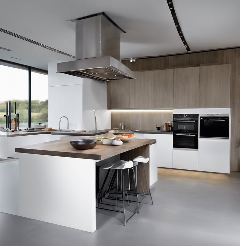 two cooking pots on kitchen island