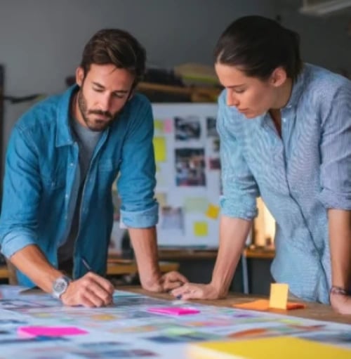 Business professionals collaborating on strategy with Aftermarket Advisory Consulting