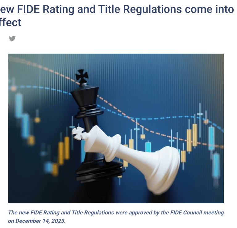 New FIDE Rating and Title Regulations come into effect