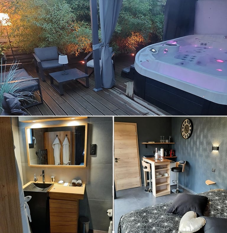 Gîte de luxe avec spa et sauna à Strasbourg - Hôtes et Demeures - Montage 2