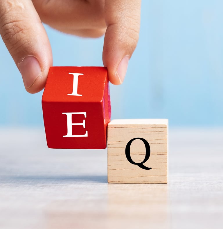 Blocks representing Emotional Intelligence, a foundation for leadership and resilience.