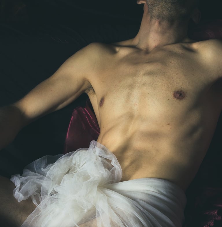 photo de poitrine homme style tableau