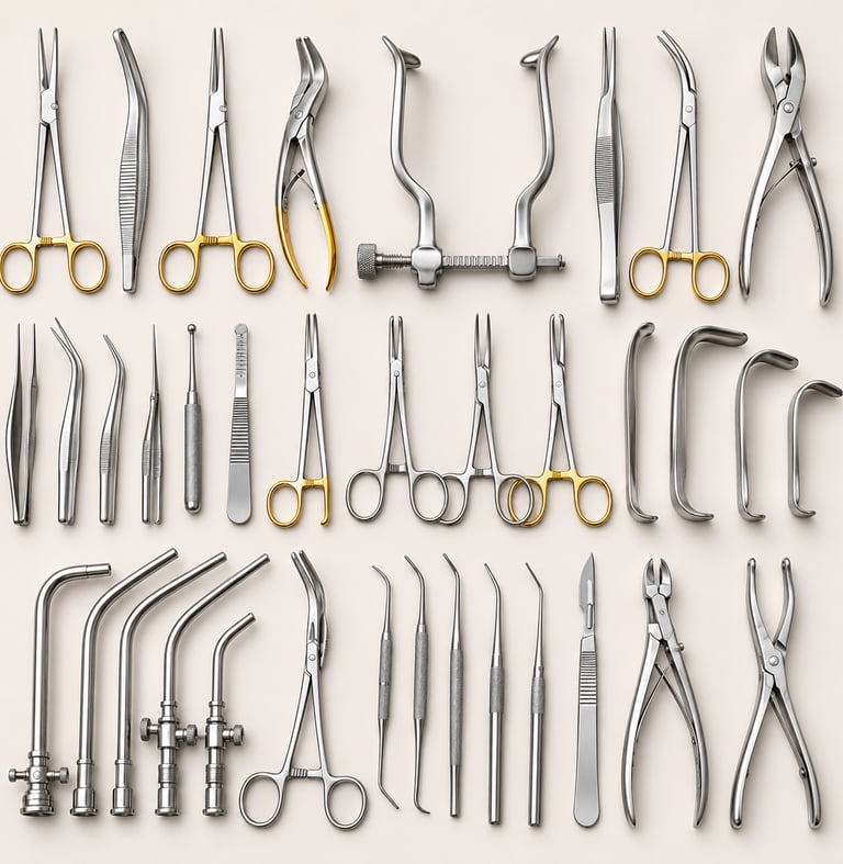 Advanced cardiovascular instruments for cardiac and vascular surgery