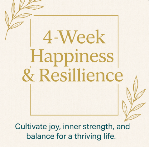 Soothe & Cheery 4-Week Happiness and Resilience coaching program promoting joy and balance.