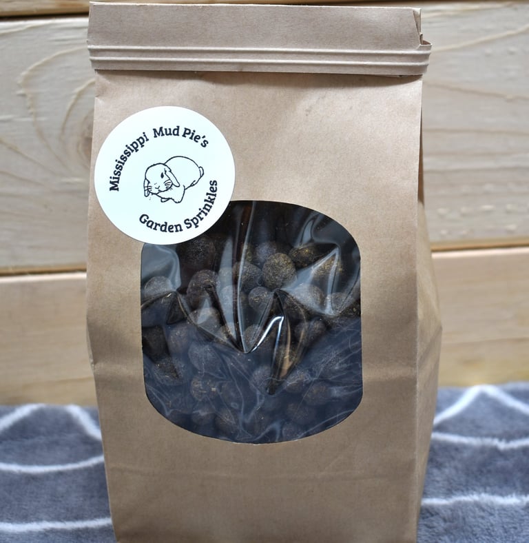 Hot Cross Buns' Aged Rabbit Manure - Mississippi Mud Pie's Garden Sprinkles