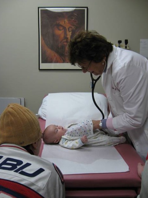An Infant receive free care at the Center for Hope and Healing