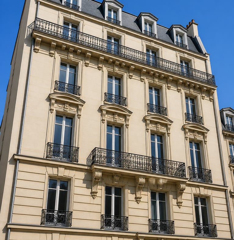 Ravalement façade parisienne – enduit isolant