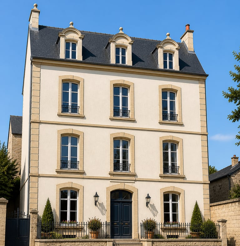 Façade maison rénovée – enduit isolant extérieur