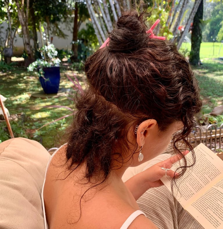 a woman with dreadlocks