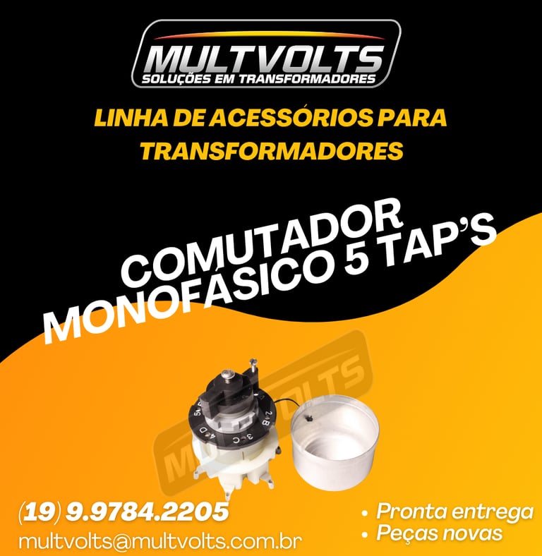 Comutador Externo Rotativo Monofasico 5 Tap's
