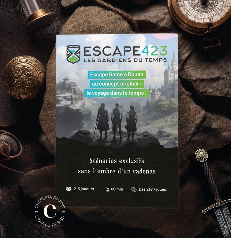 Création de flyer pour Escape 423, vue recto