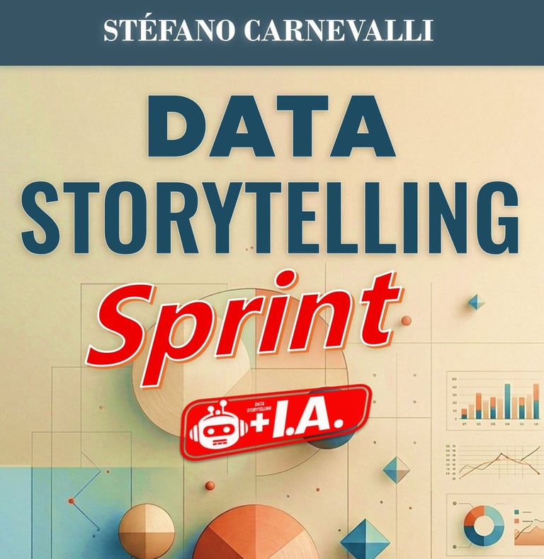Capa do livro e-book Data Storytelling Sprint por Stéfano Carnevalli.