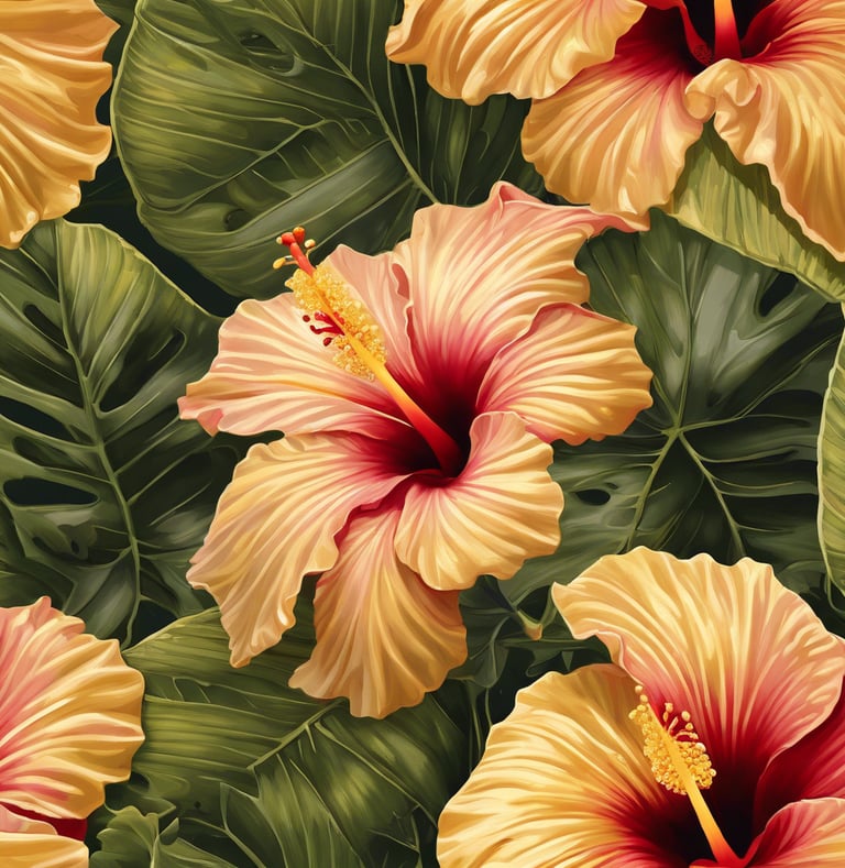 red hibiscus in bloom during daytime