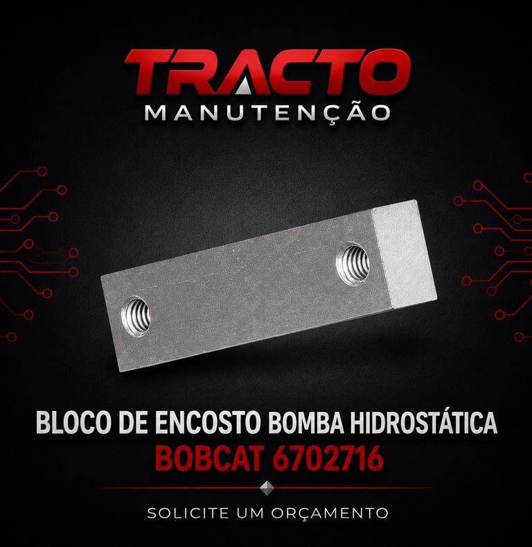 6702716 Bloco de Encosto Tijolinho da Bomba Hidrostática Bobcat