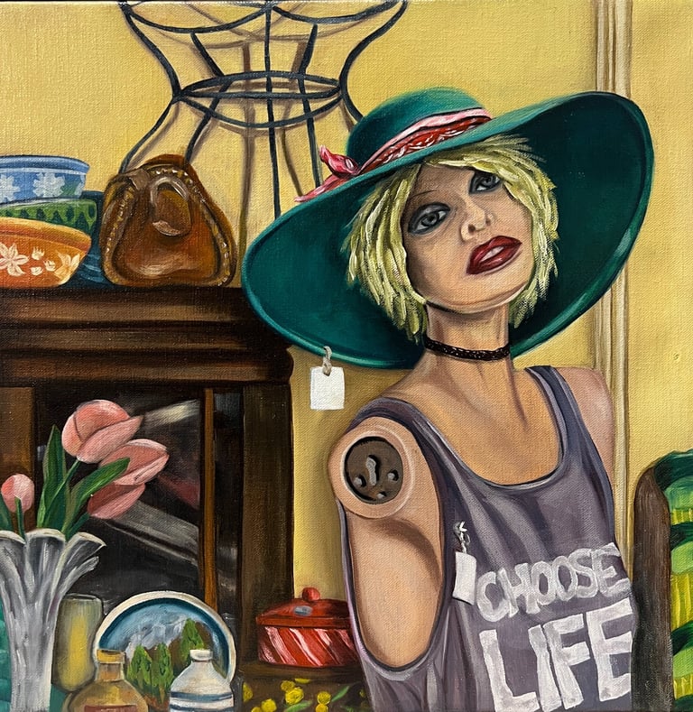 Choose life. Oil on linen. 36 x 36 cm. Sold