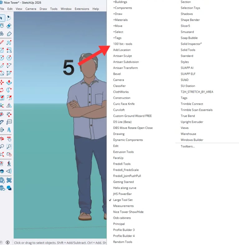How to Install SketchUp Plugins (.RBZ) – Step-by-Step Guide 5 Checking the installed plugin inside Extensions menu