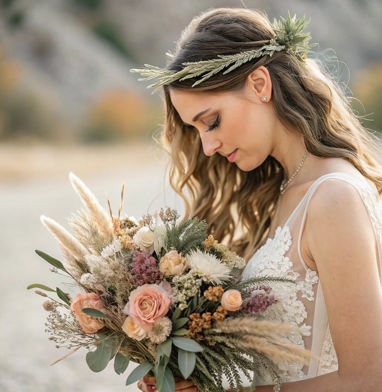Décoration mariage fleurs séchées Réunion
