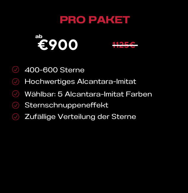 Sternenhimmel mit 800 Sternen – dimmbare LED, realistische Sternpunkte