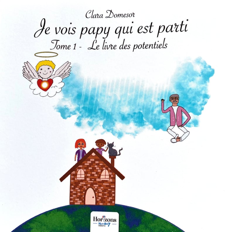 Livre pour enfants, médium, clairvoyance, deuil, papy est parti rejoindre les étoiles, mort l'audela