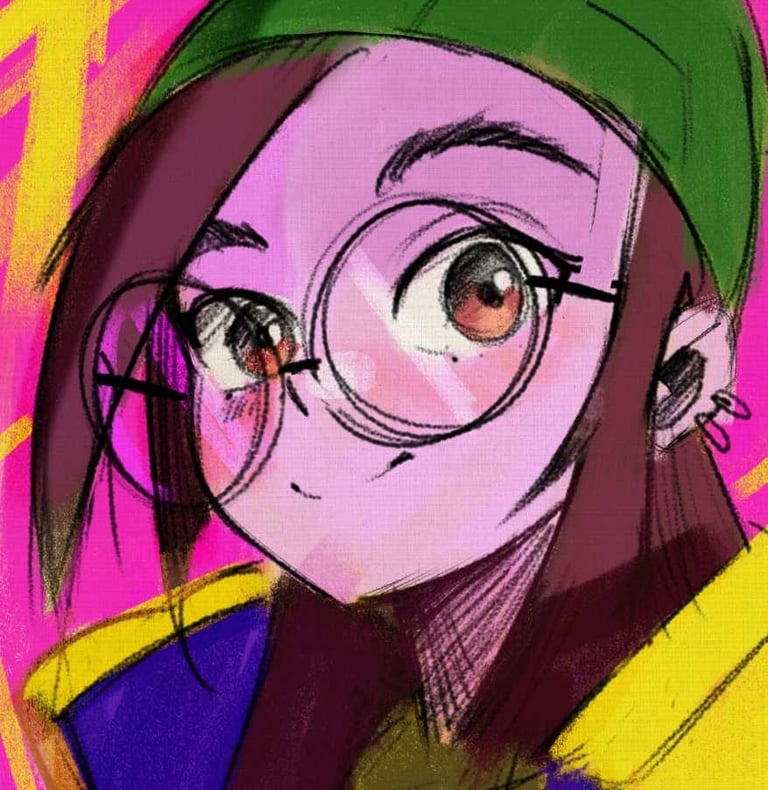 Sketch da Killjoy feito no Krita