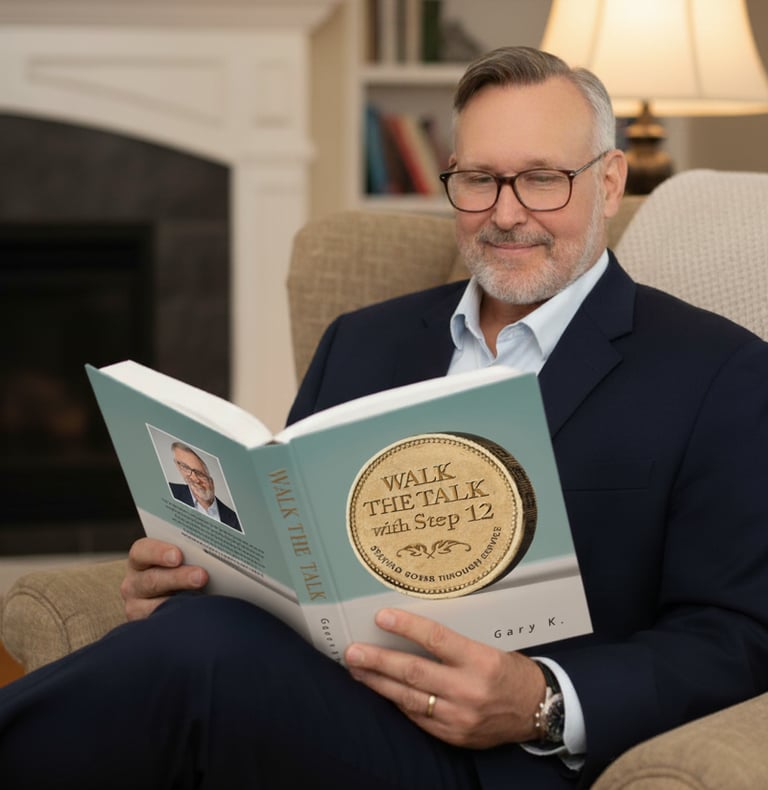 Gary K reading Walk The Talk with step 12