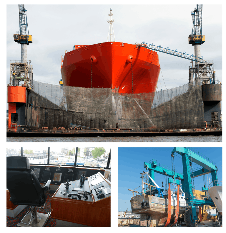 Shipyard vessel construction project.