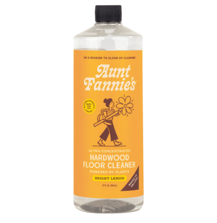 Aunt Fannie's Ultra Concentrated Hardwood Floor Cleaner bright lemon scent plant-based non-toxic