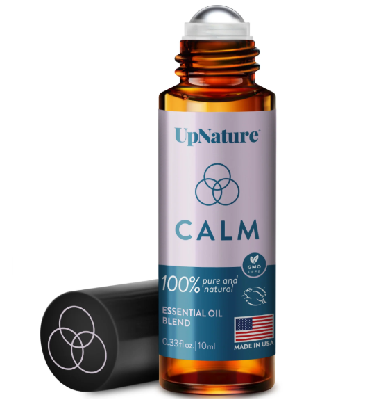 UpNature Calm essential oil roll-on with pure peppermint sage and ginger oils natural stress relief