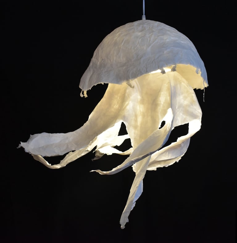 méduse géante sculpture lumineuse