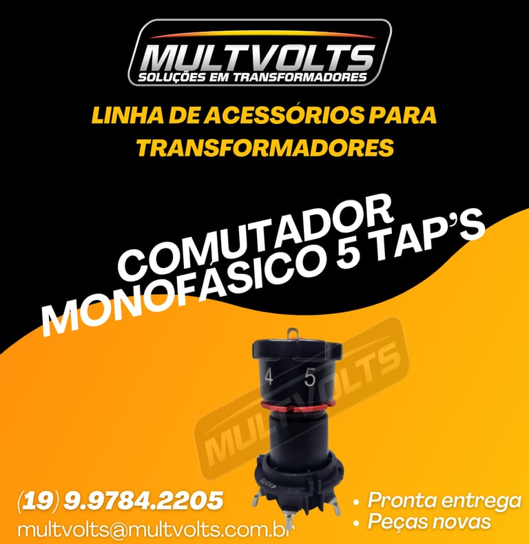 Comutador Externo Rotativo Monofasico 5 Tap's