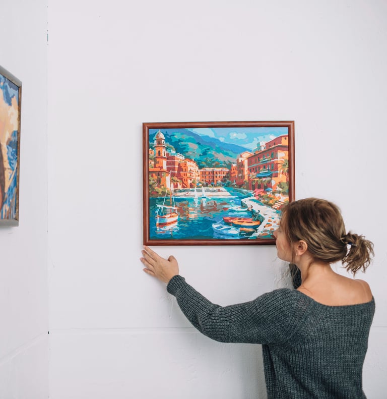 Art exhibit at EVO Space, creative gallery in Johns Creek, Georgia