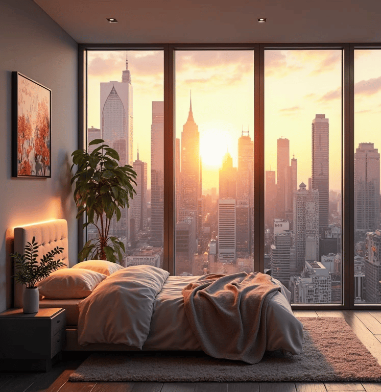 QUARTO DE CASAL COM LUZ NATURAL