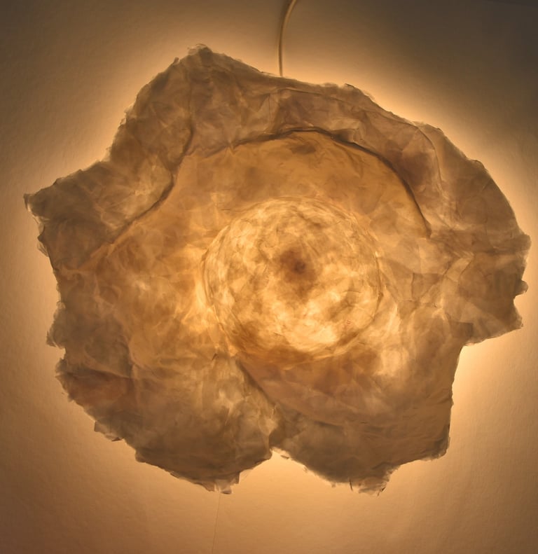 wall light paper sculpture Sète hat